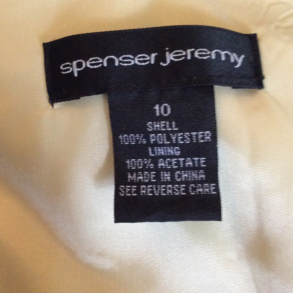 Spenser Jeremy Strapless Cream Floral Dress Sz 10 - Picture 7 of 15